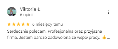 Opinia Google – Viktoria