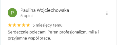 Opinia Google – Paulina